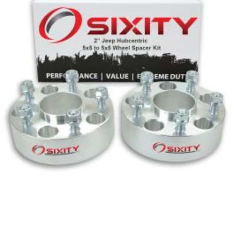 Sixity 2 pc 2" Thick Hubcentric Wheel Spacers - Jeep Grand Cherokee Wrangler - 5x5