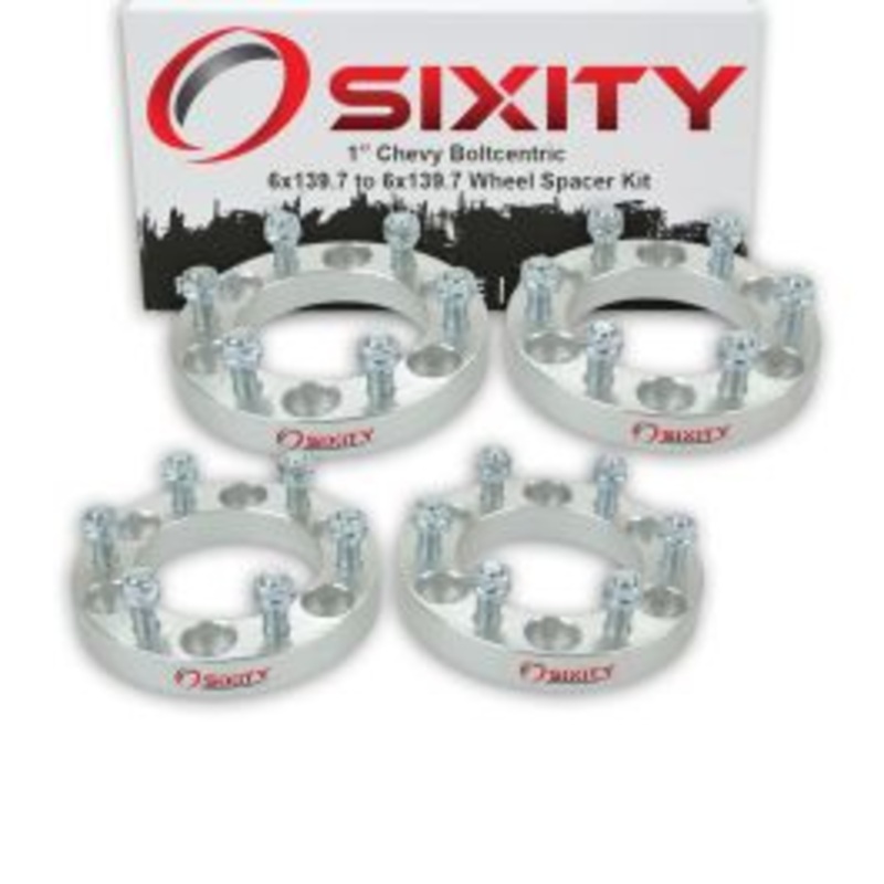 Sixity 4 pc 1" Thick Wheel Spacers - Chevy Blazer C2500 K1500 K2500 Suburban 1500 - 6x139.7mm