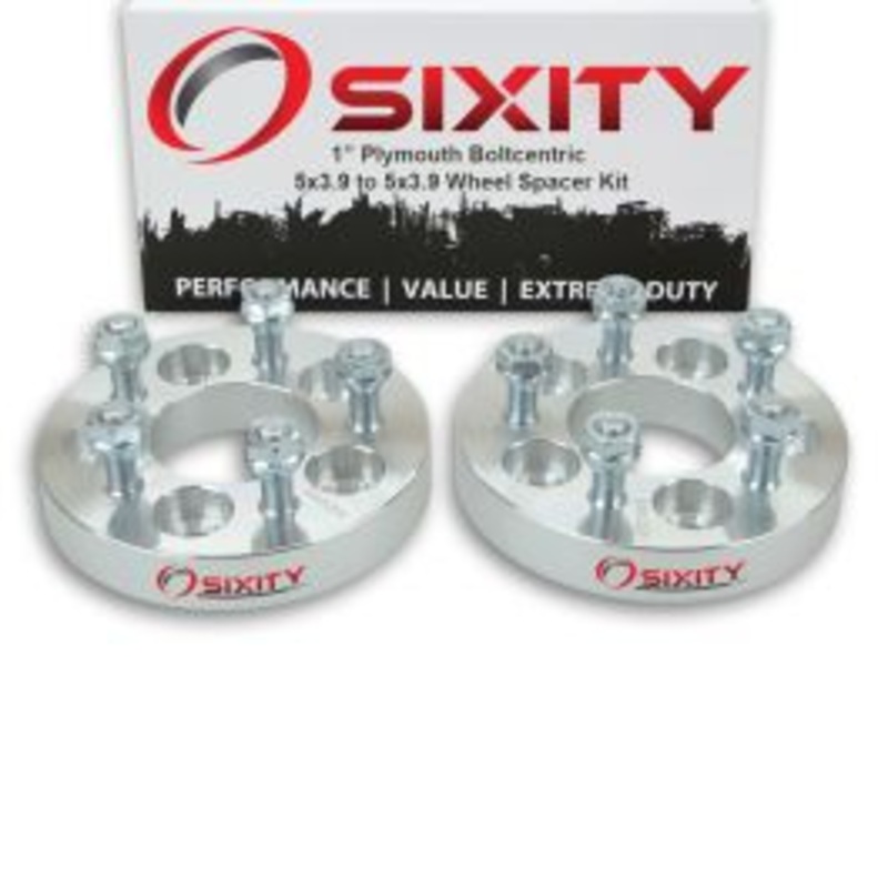Sixity 2 pc 1" Thick Wheel Spacers - Plymouth Acclaim Breeze Caravelle Neon Reliant - 5x3.9