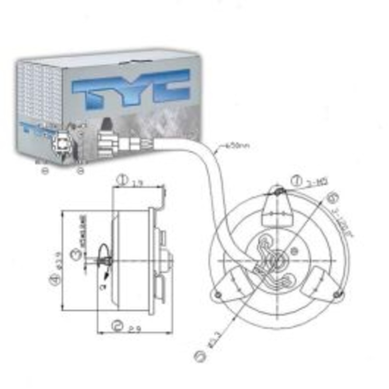 TYC Left Engine Cooling Fan Motor for 2003-2007 Infiniti G35