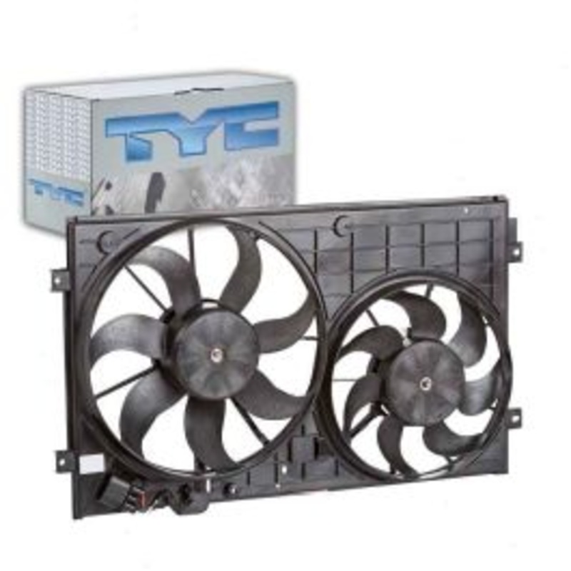 TYC Dual Radiator & Condenser Fan Assembly for 2010-2014 Volkswagen Golf 2.5L L5