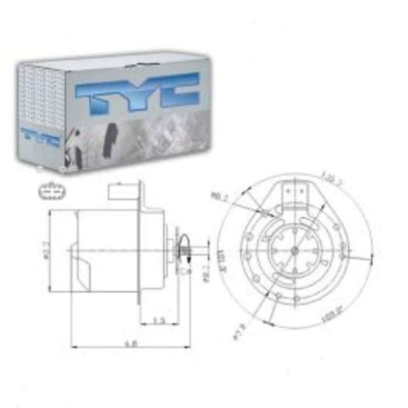 TYC Right Engine Cooling Fan Motor for 1987-1999 Pontiac Bonneville