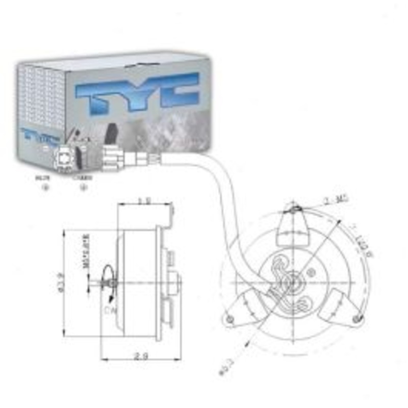 TYC Left Engine Cooling Fan Motor for 2000 Infiniti I30
