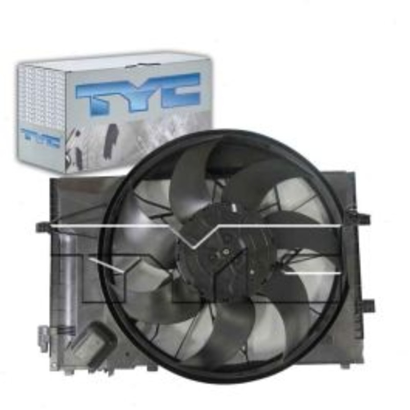 TYC 623280 Dual Radiator & Condenser Fan Assembly