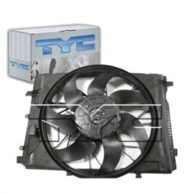 TYC Dual Radiator & Condenser Fan Assembly for 2012-2014 Mercedes-Benz C250 1.8L 2.5L L4 V6