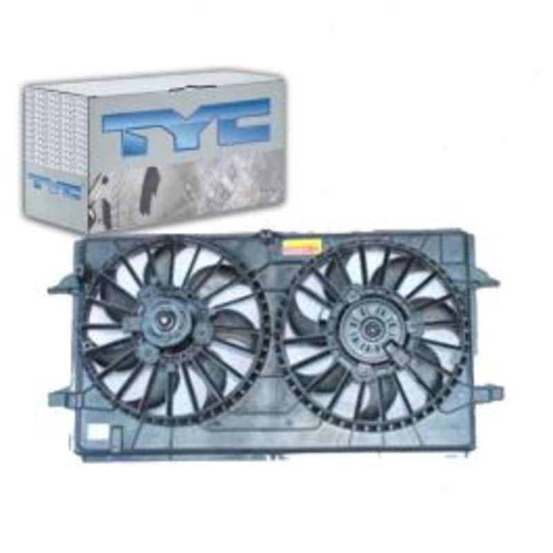 TYC Dual Radiator & Condenser Fan Assembly for 2007-2009 Saturn Aura 3.5L 3.6L V6